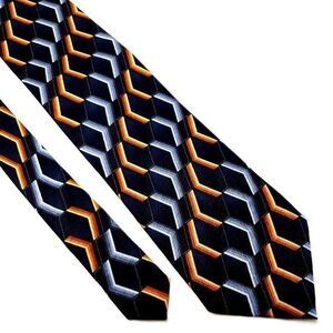 Alexander Julian Colours‎ Silk Tie Black Geometric Print
